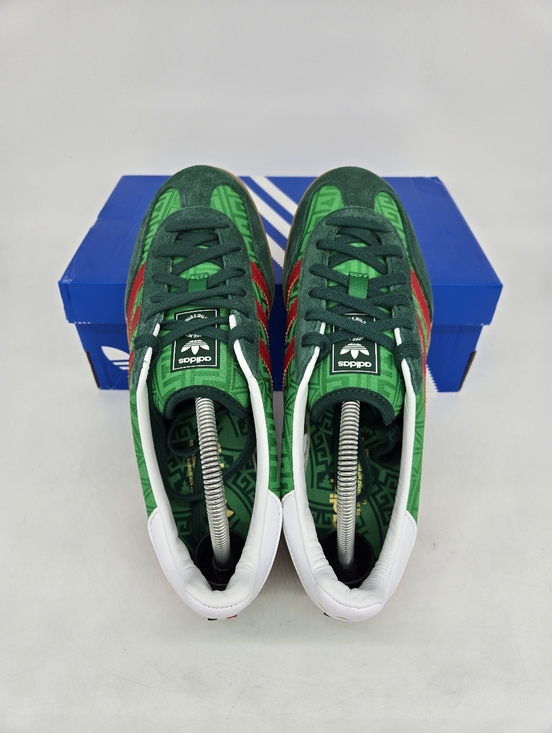 adidas Women's Gazelle Indoor IH9647 Green Red Mexico Shoes Size 9 New - Picture 5 of 8